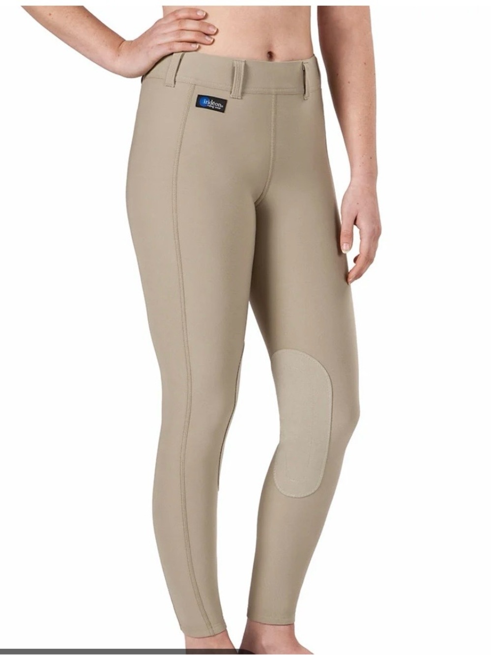 Irideon Issential Knee Patch Equestrian Riding Tights Classic Tan NWT Med-Long